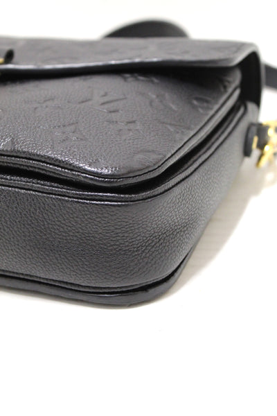 Louis Vuitton Black Monogram Empreinte Leather Metis Pochette Messenger Bag