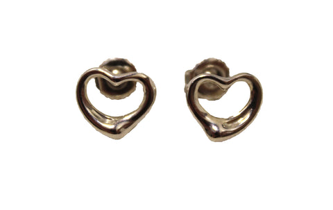 Tiffany & Co. Sterling Silver 925 Open Heart Earrings