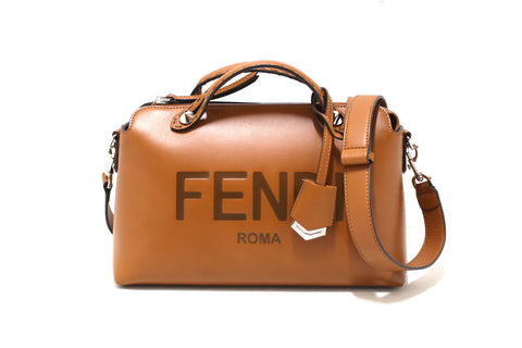 Fendi Brown Leather By the Way Medium Boston Bag