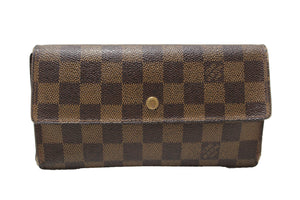 Louis Vuitton Damier Ebene Canvas PTI Long Flap Wallet