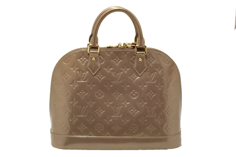 Louis Vuitton Beige Monogram Vernis Leather Alma PM Handbag