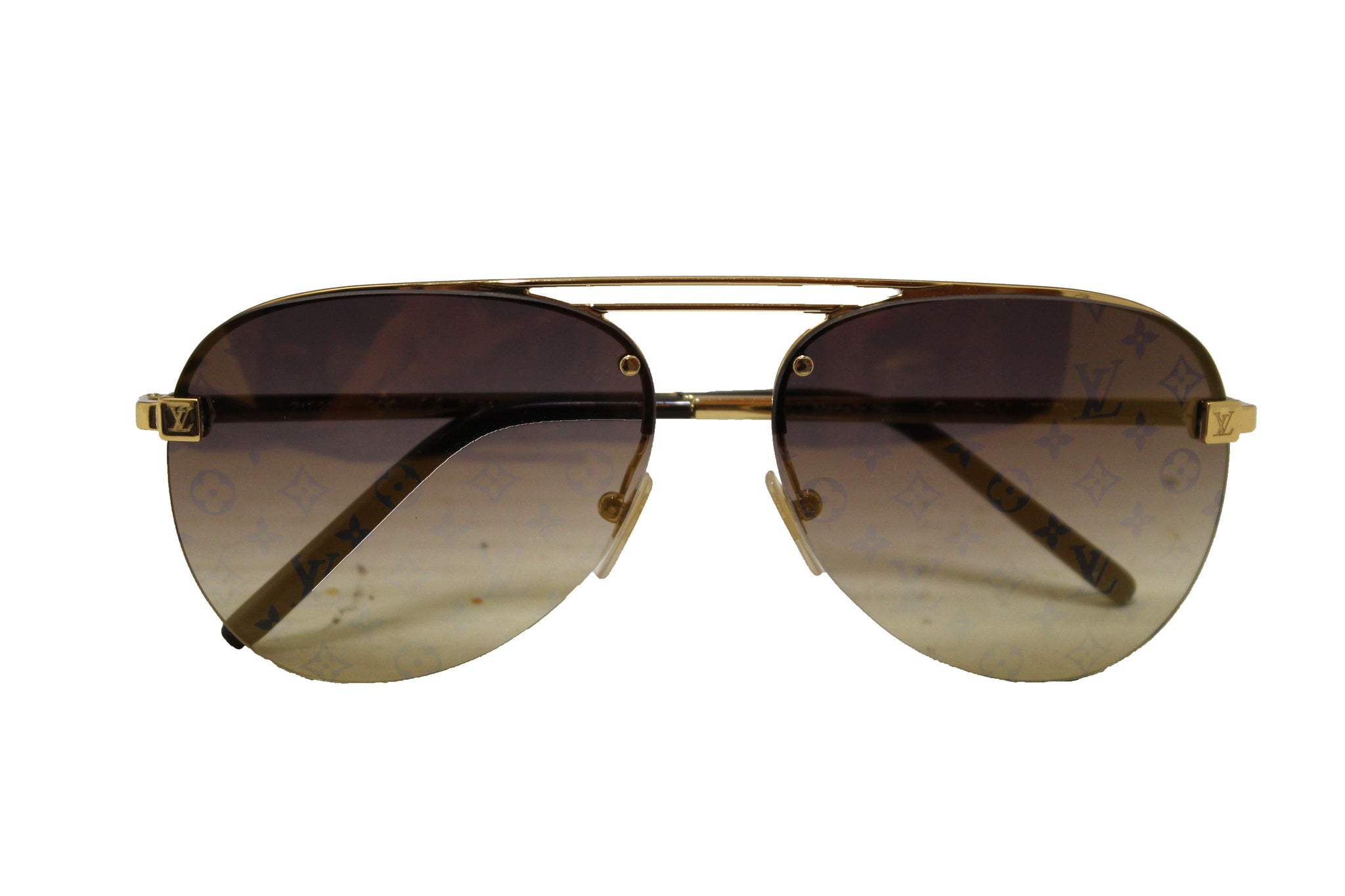 Authentic Louis Vuitton Gold Monogram Clockwise Sunglasses – Italy