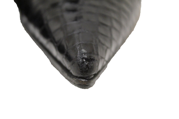 Gucci黑色鱷魚封閉腳趾泵鞋尺寸5.5B