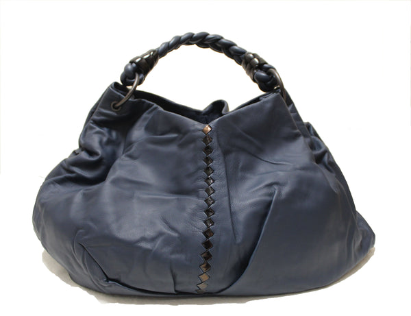 Bottega Veneta Blue Nappa Leather Large Hobo Bag