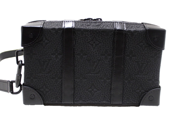 Louis Vuitton Black Taurillon Monogram Leather Soft Trunk Wallet with Strap