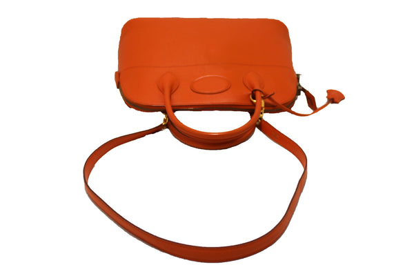 Hermes Orange Bolide 31 Box Calf Leather Handbag/Shoulder Bag