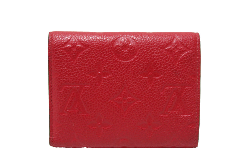 Authentic Louis Vuitton Red Monogram Empreinte Leather Victorine Wallet –  Italy Station