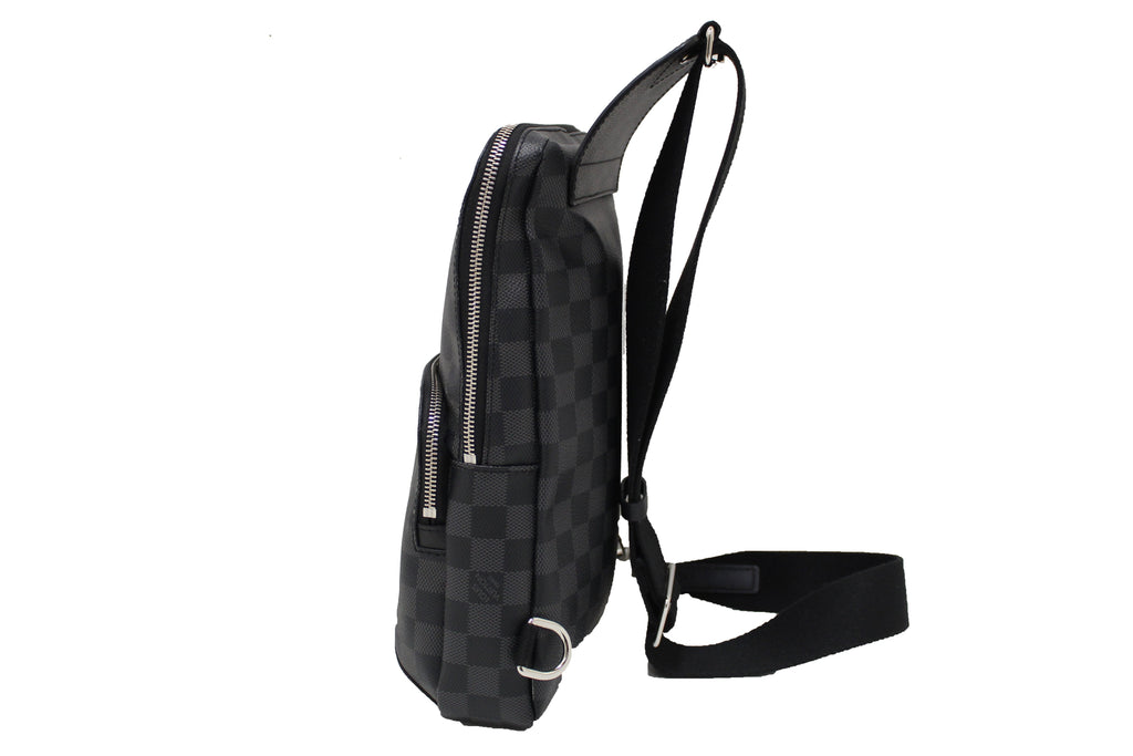 Authentic LOUIS VUITTON Damier Graphite Avenue sling bag N41719 Shoulder  bag