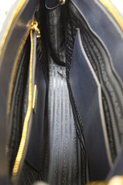Prada Navy Blue Saffiano Lux Leather Galleria Large Tote Bag