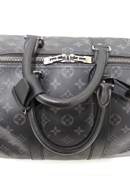 Louis Vuitton Monogram Eclipse Keepall Bandoulière 45 Travel Bag