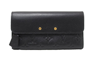 Louis Vuitton Black Monogram Empreinte Pont Neuf Compact Wallet Louis  Vuitton