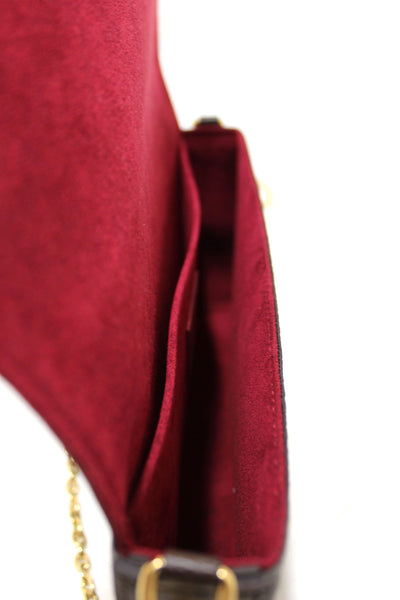 路易威登經典花押字與紫紅 Felicie Pochette 斜背包