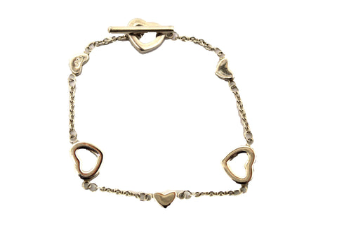 Tiffany &amp; Co. 925 純銀心形鏈環手鍊