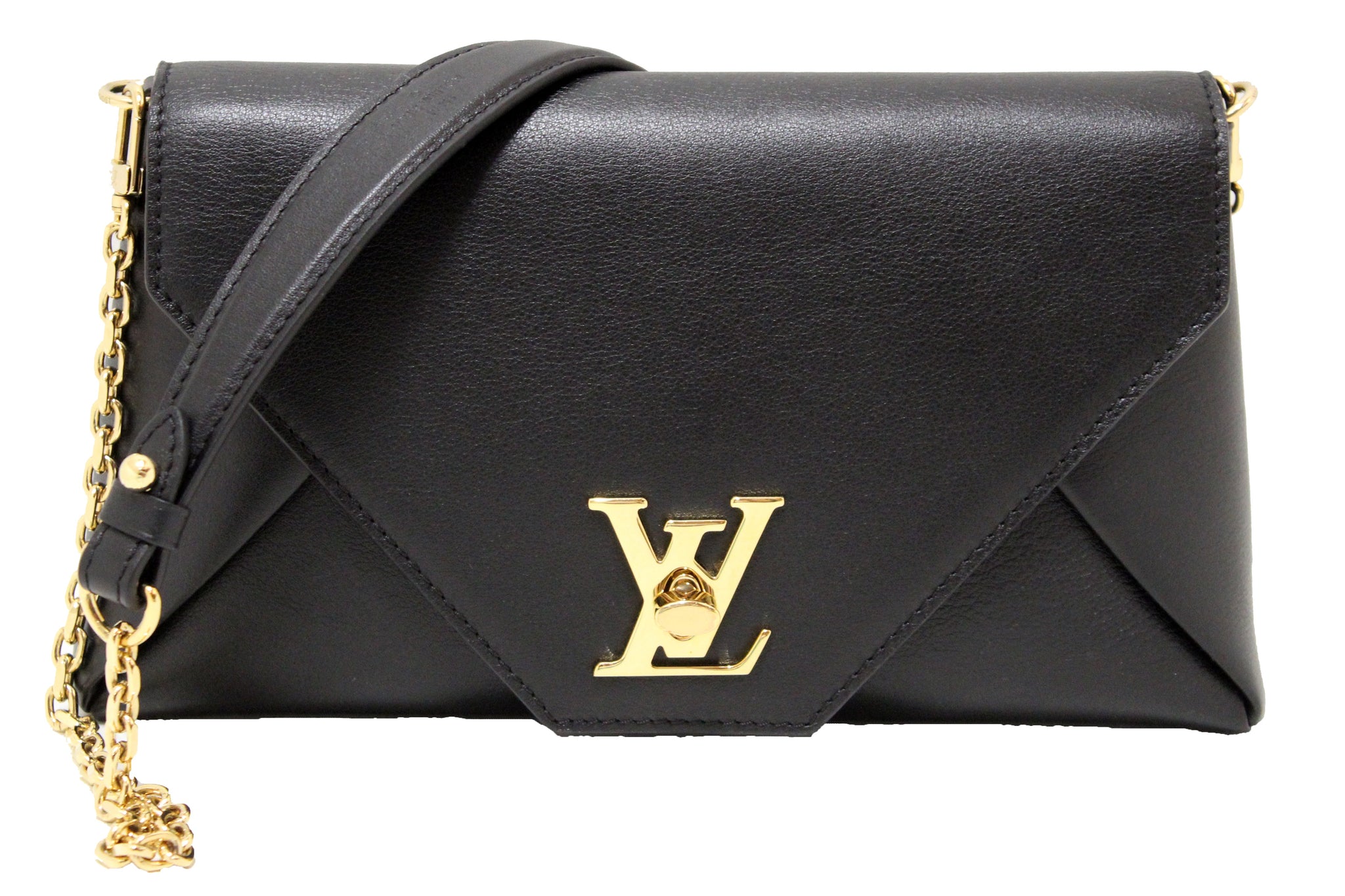 Authentic Louis Vuitton Black Calfskin Leather Love Note Bag – Italy Station