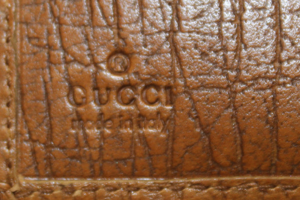 Gucci Brown GG Vintage Bamboo Bilfold Wallet