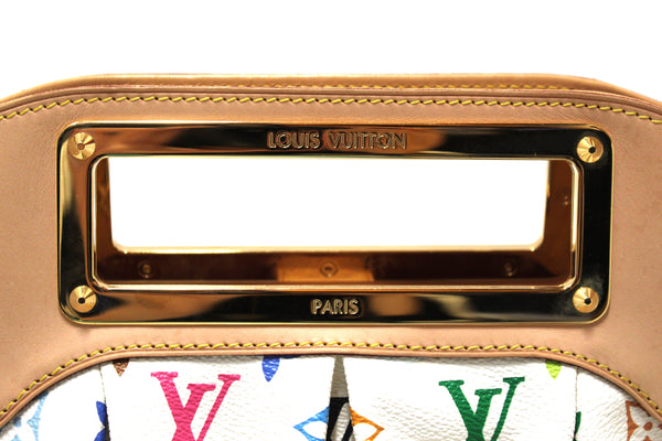 路易威登（Louis Vuitton）白色會標多色帆布Judy PM包