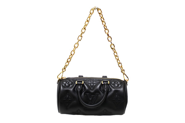 Louis Vuitton Bubblegram Black Calf Leather Papillon BB Bag