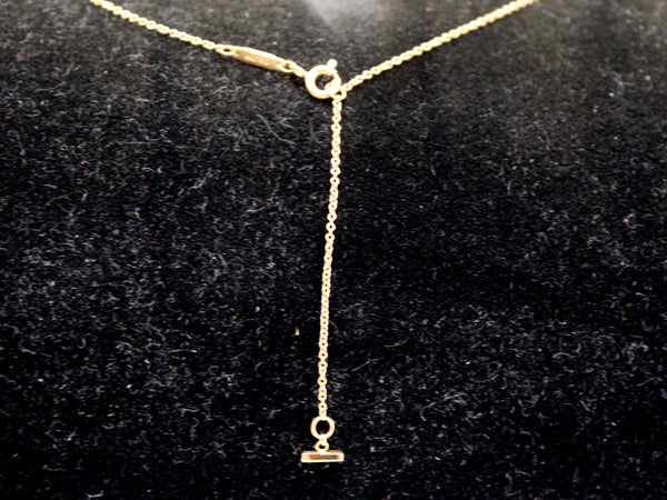 Tiffany＆Co 18K黃金小t微笑吊墜項鍊