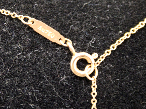 Tiffany & Co 18K Yellow Gold Small T Smile Pendant Necklace
