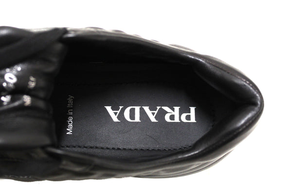 Prada 黑色絎縫低筒運動鞋鞋碼 40.5