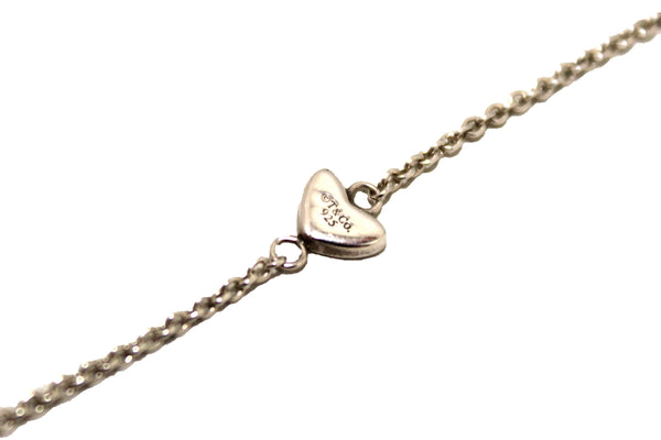 Tiffany & Co. Sterling Silver Heart Link Lariat Necklace
