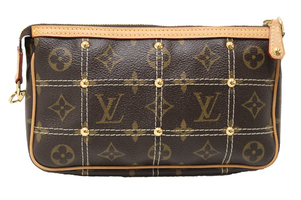 Louis Vuitton Limited Edition Monogram Canvas Riveting Pochette Bag