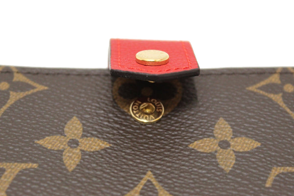Louis Vuitton Classic Monogram and Red Calfskin Leather Pallas Compact Wallet