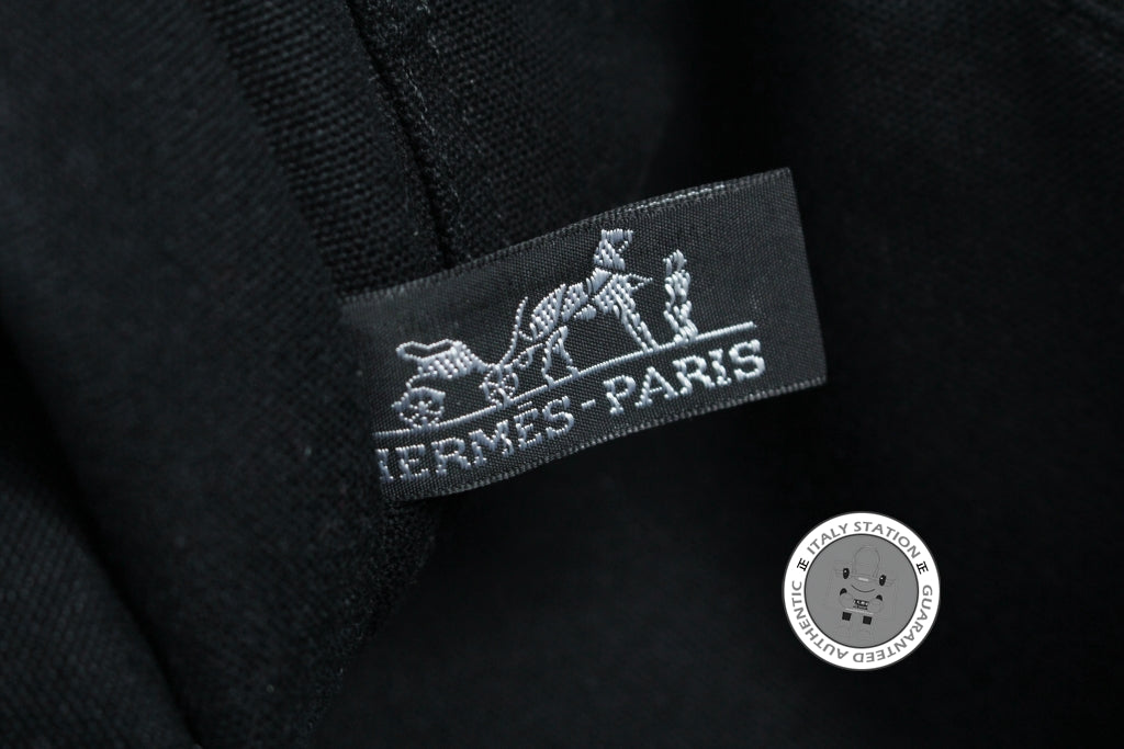Herline HERMES Black canvas bag - VALOIS VINTAGE PARIS