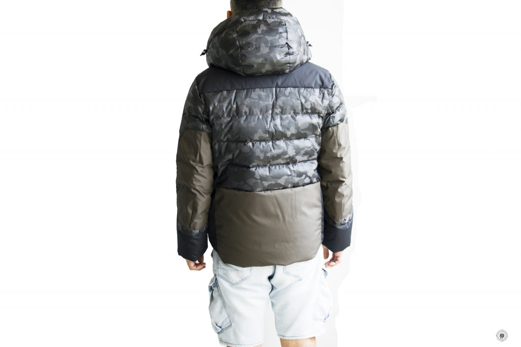 Moncler camouflage-print Hooded Puffer Jacket - Green