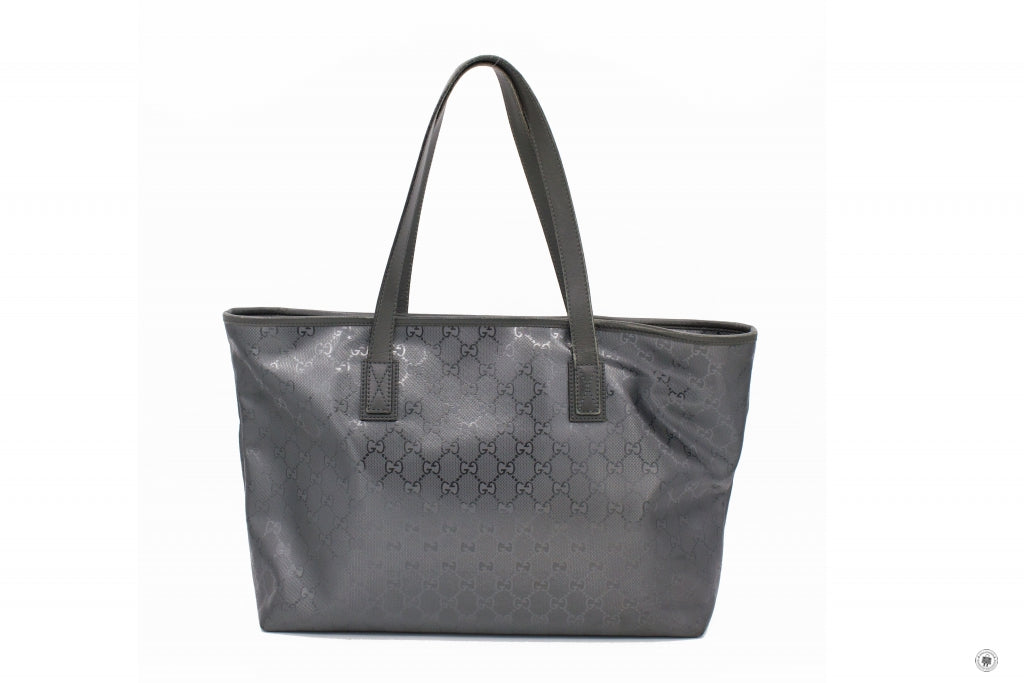 GUCCI Gucci 211137 FU49N Medium Tote Grey GG Imprime Medium