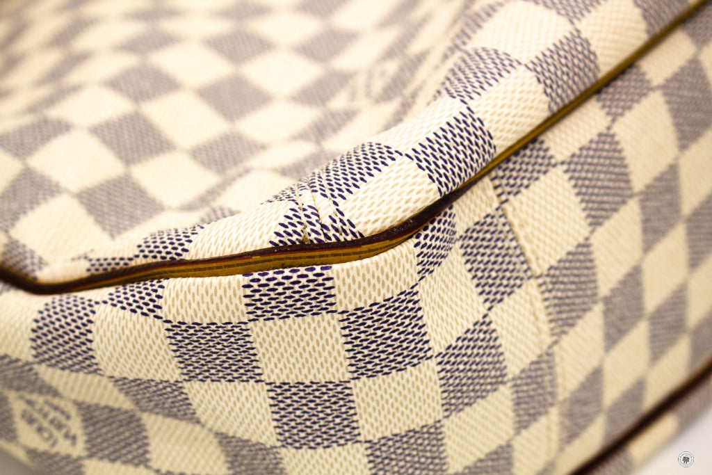Louis+Vuitton+Soffi+Shoulder+Bag+White+Canvas+Damier+Azur for sale online