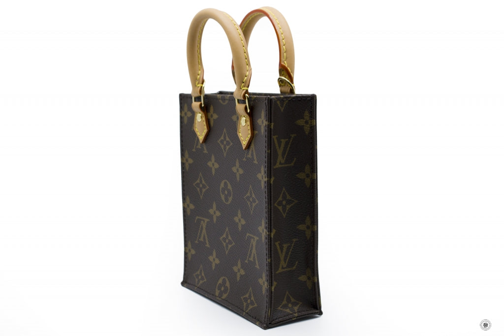 Louis Vuitton Brown Monogram canvas Petit Sac Plat Shoulder Bag