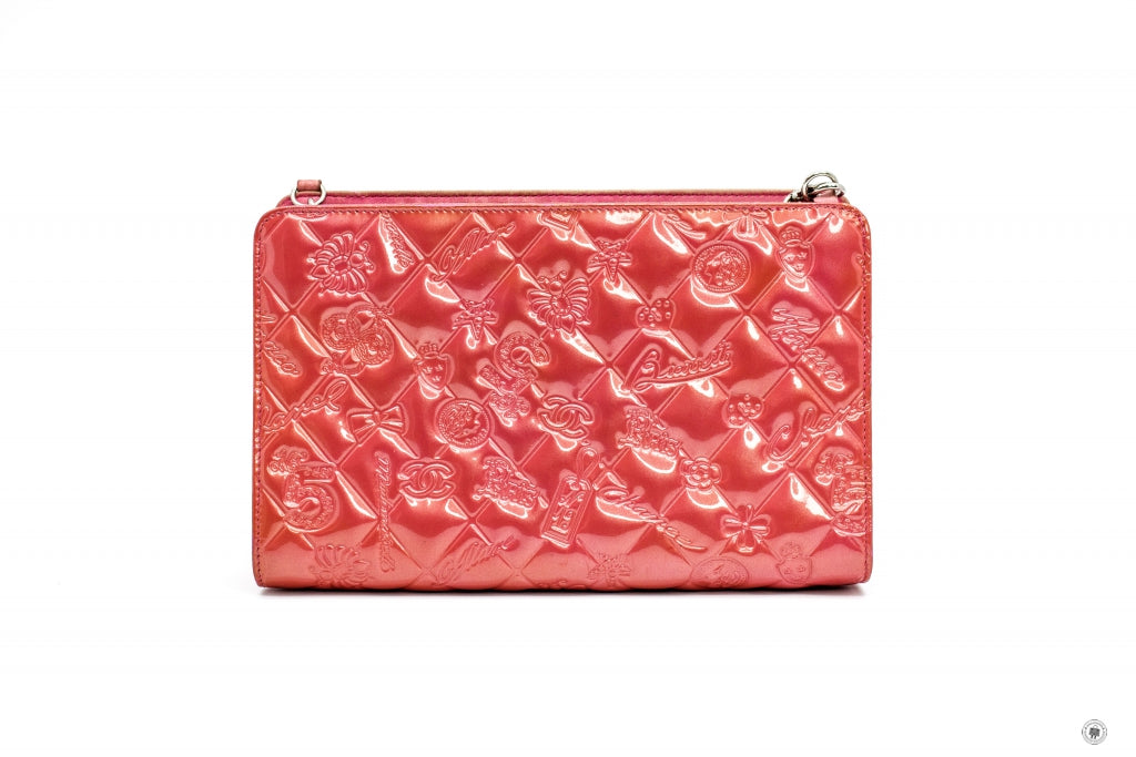 Mademoiselle leather clutch bag