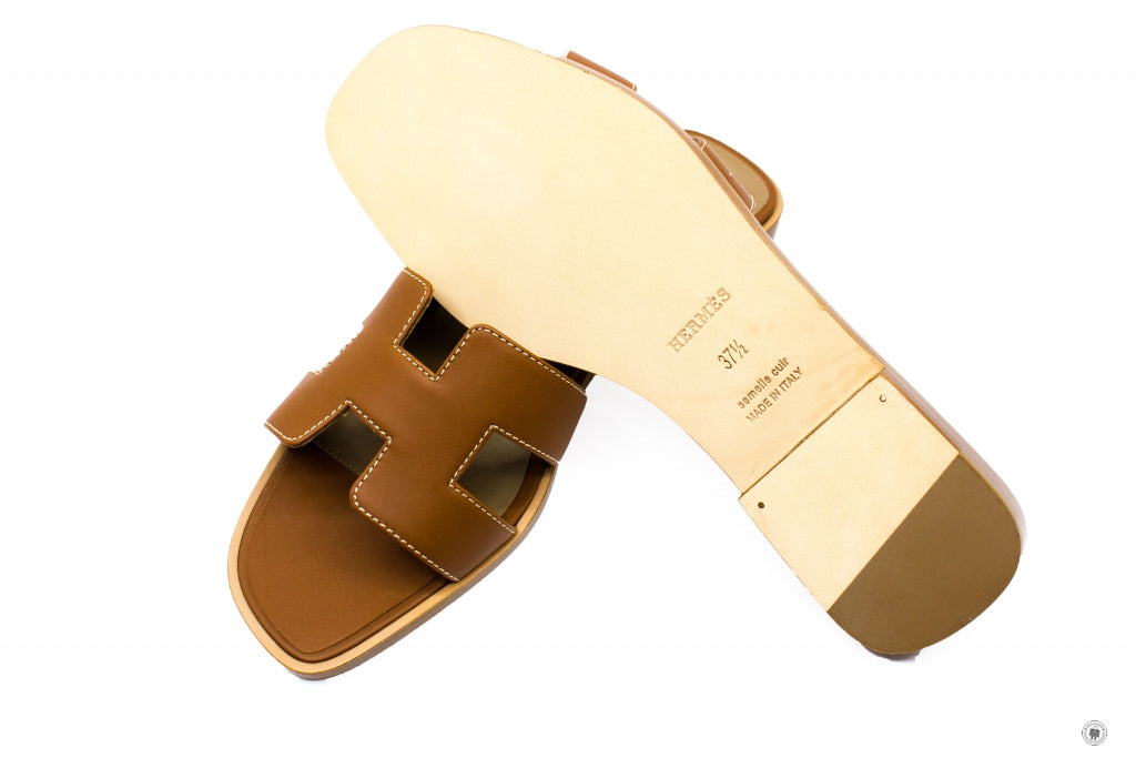 HERMES Hermes H021056Z Oran Sandal Gold / 03 Box 37.5 Sandals