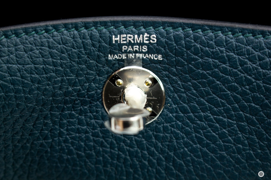 Hermès Lindy 20 Mini Taurillon Clemence Vert Cypress