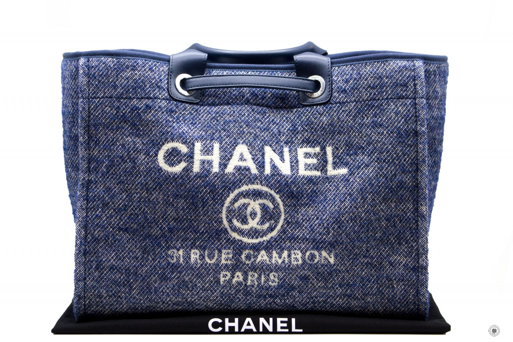 Chanel 2021 Medium Neon Fabric Deauville Tote
