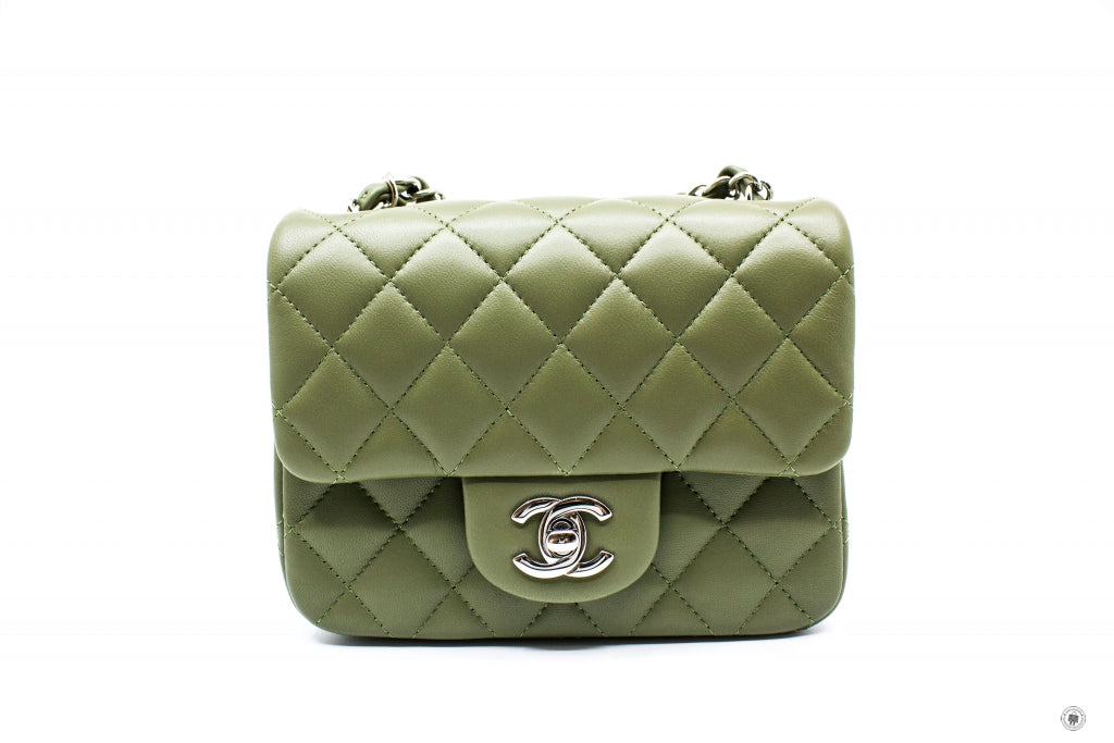 Chanel - Authenticated Timeless/Classique Handbag - Leather Green for Women, Very Good Condition