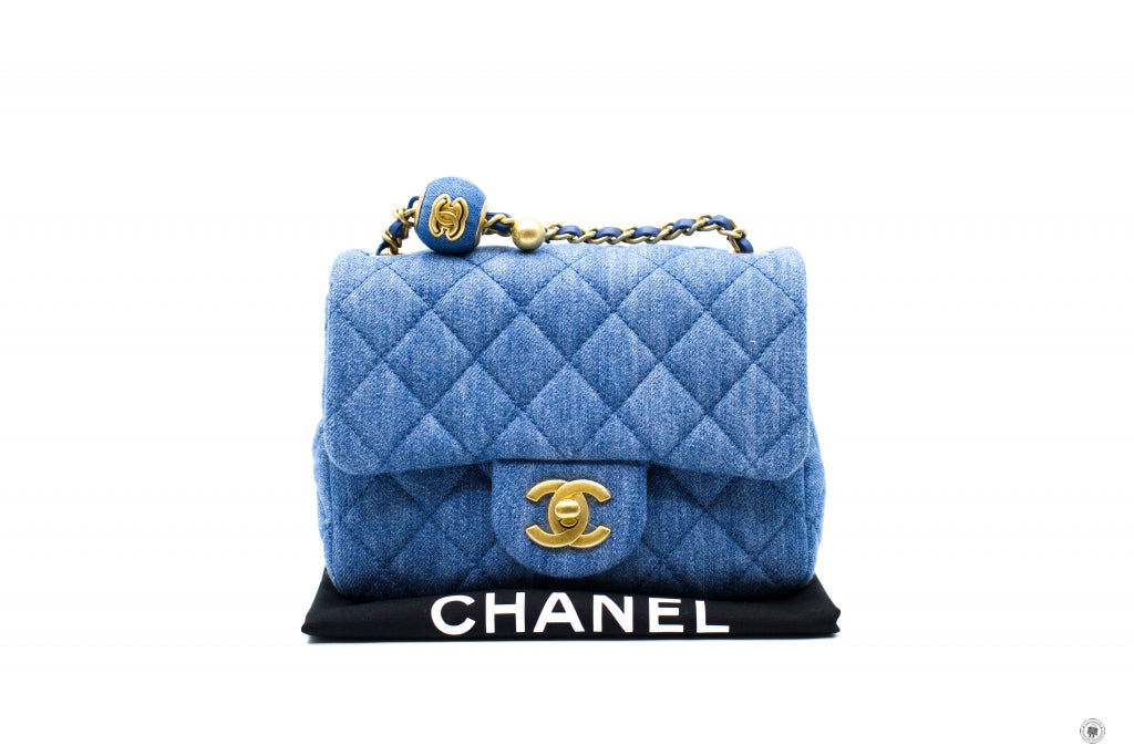 Chanel AS1786B07306 Denim Mini Flap Bag Denim / NG353 Fabric Shoulder Bags  Ghw