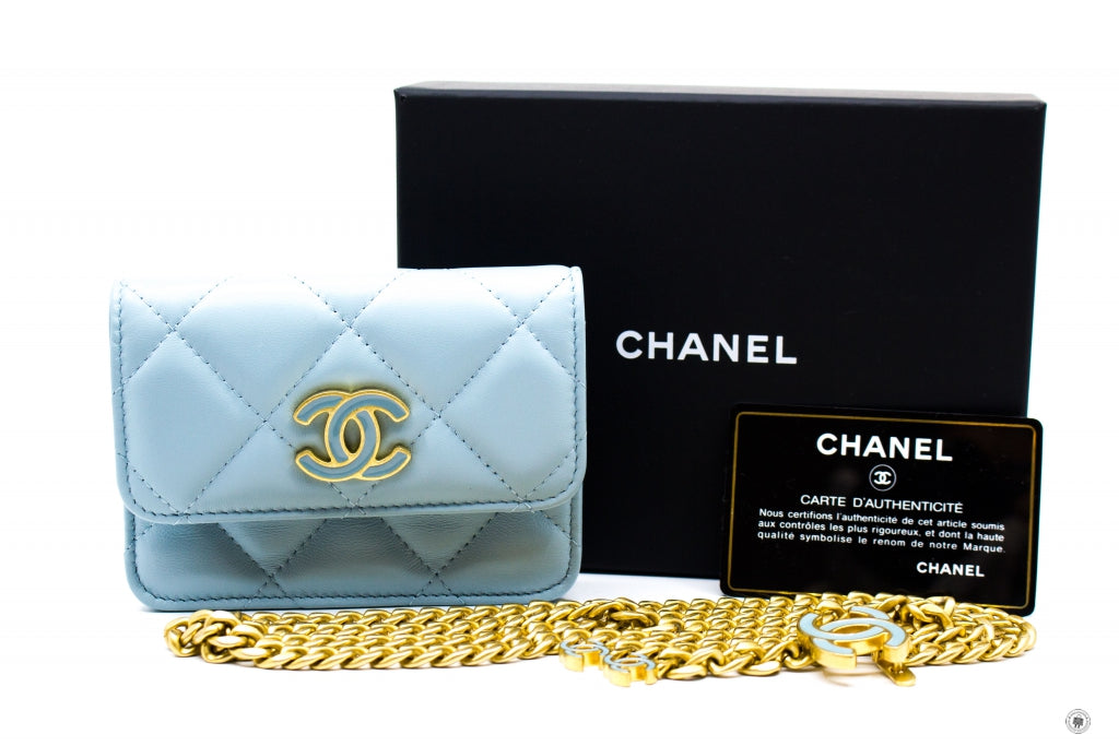 Chanel AP2637B07570 Belt Bag With CC Enamel Logo Baby Blue / NG752 Cal –  Italy Station