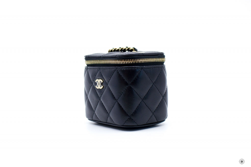 Chanel AP1340Y04059 Small Vanity Case Black / C3906 Lambskin Shoulder Bags GHW