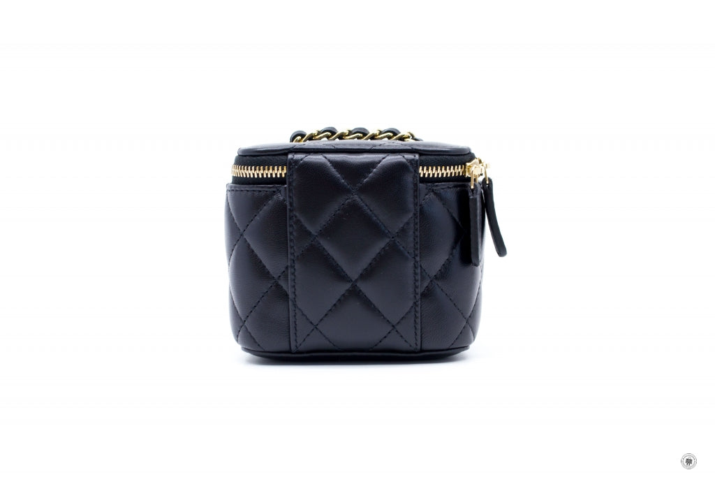 Chanel AP1340Y04059 Small Vanity Case Black / C3906 Lambskin Shoulder Bags GHW