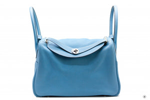 Hermes Shoulder Bag Lindy 34 Taurillon Clemence Blue Jean Women's