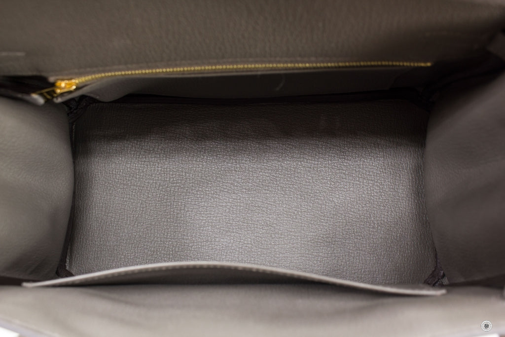 Hermès Birkin 25 Gris Mouette/Gris Etain Epsom Brushed Gold Hardware B —  The French Hunter
