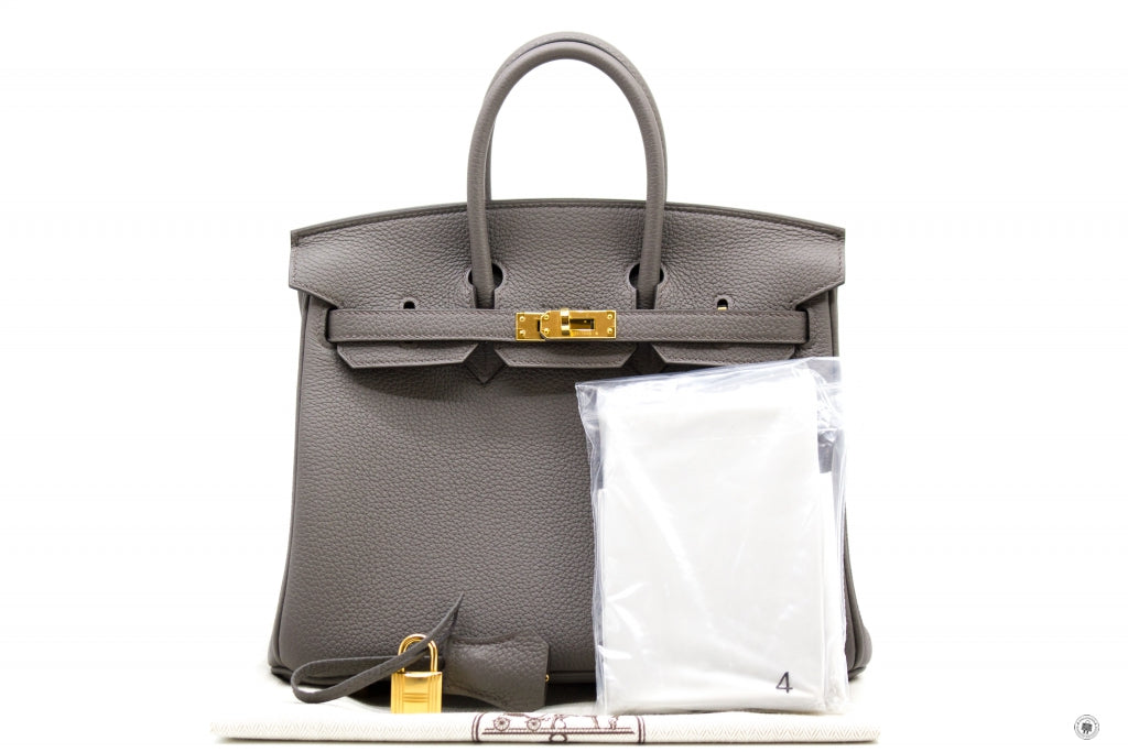 Hermès Gris Etain Birkin 30cm of Clemence Leather with Gold Hardware, Handbags and Accessories Online, Ecommerce Retail