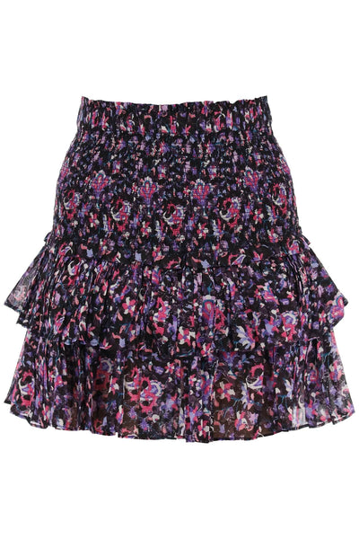 Isabel marant etoile 'naomi' organic cotton mini skirt JU0022FA A3J08E MIDNIGHT PINK