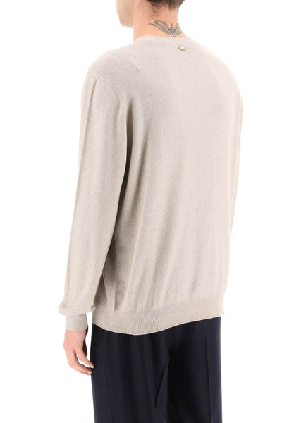 Agnona cotton and cashmere sweater K102U38 4T12N6 STONE