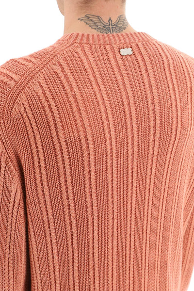 Agnona cashmere, silk and cotton sweater K104U38 6N07V6 CORAL