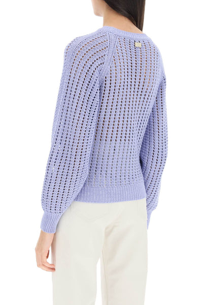 Agnona cotton silk sweater K105088 7G050G GLICINE
