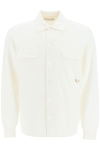 Agnona 柔軟絲質混紡襯衫 KD02U08 9E1206 白色