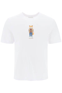 Maison kitsune dressed fox crew-neck t-shirt LM00111KJ0008 WHITE